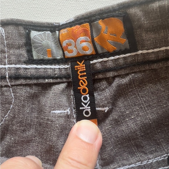 NWT Y2K Akademiks Jeans Gray 36x34 Baggy Hip Hop Wide Leg Y2K 🔥🔥 (D4) - Picture 8 of 15